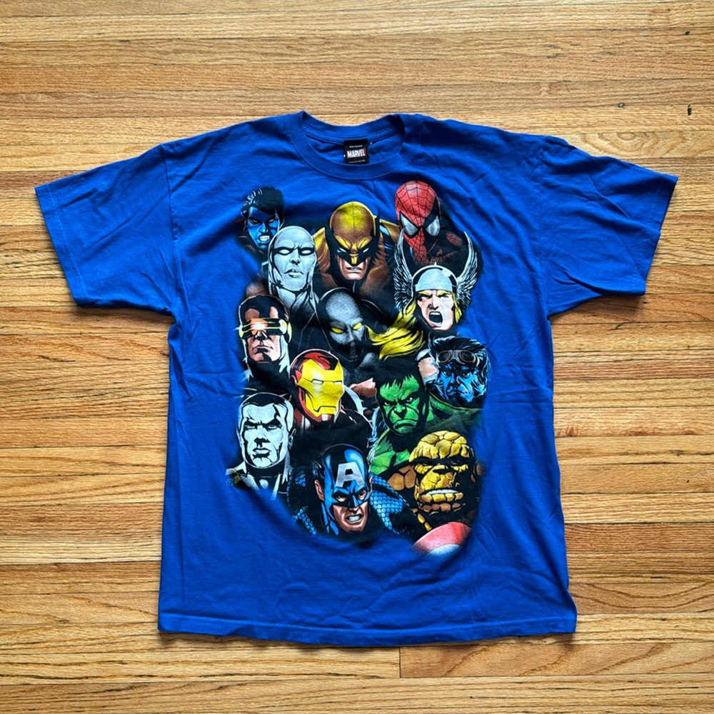 Vintage Y2K Mad Engine Marvel Superhero T-Shirt / Large